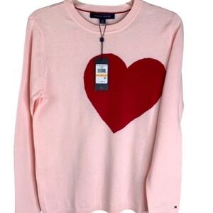Tommy Hilfiger Pink Sweatshirt with Red Heart